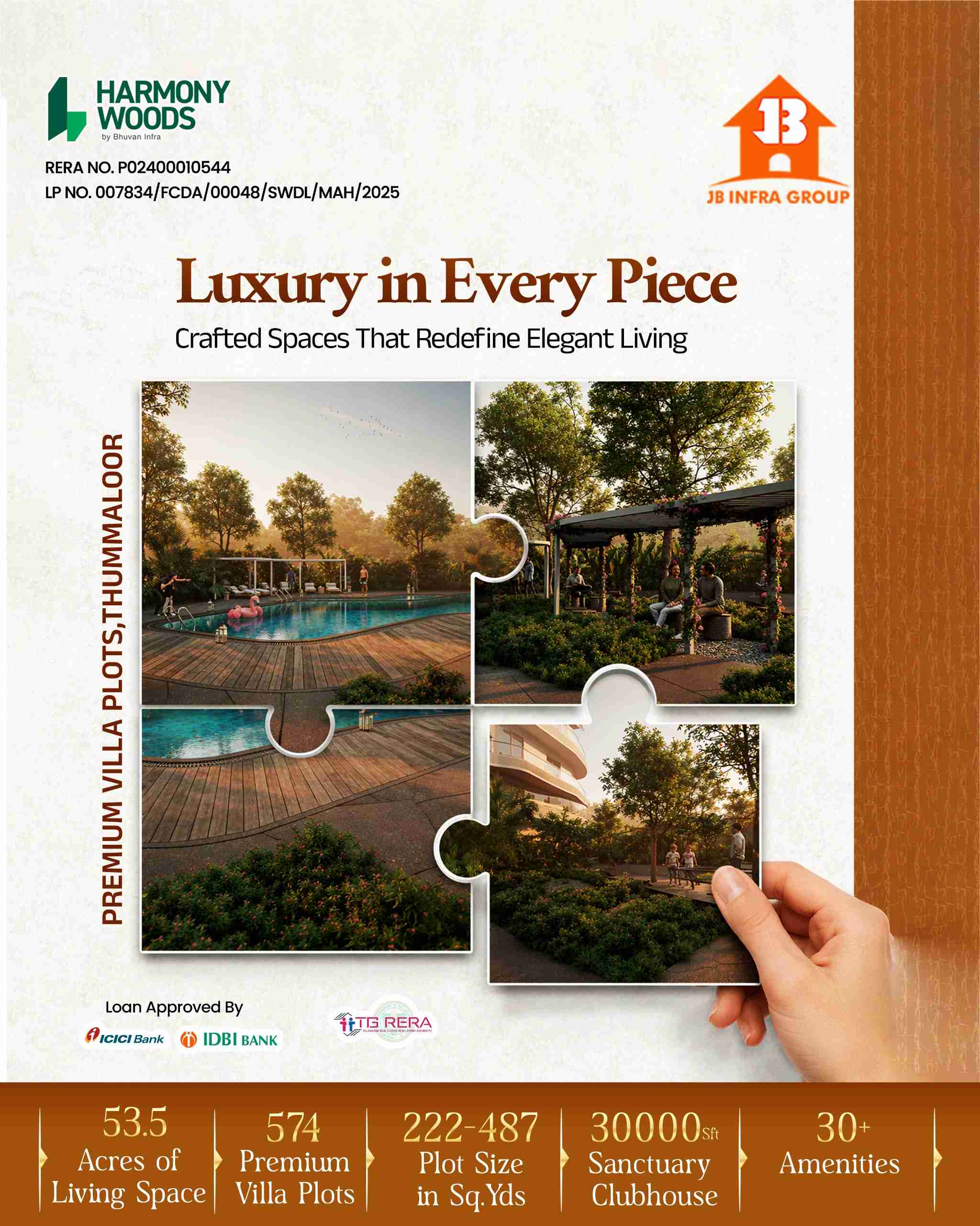Premium villa plots For Sale At  Future City Thummaloor 