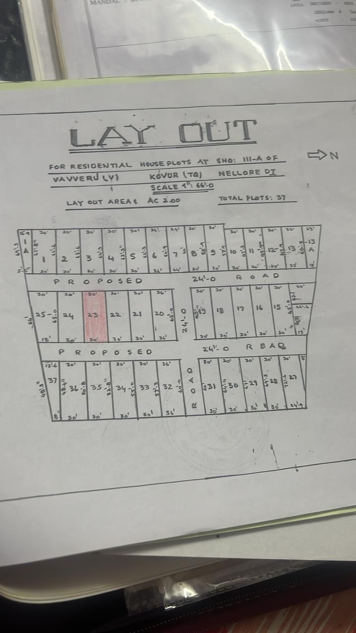 16.5 Ankanams Plot For Sale in Buchireddy palem Nellore