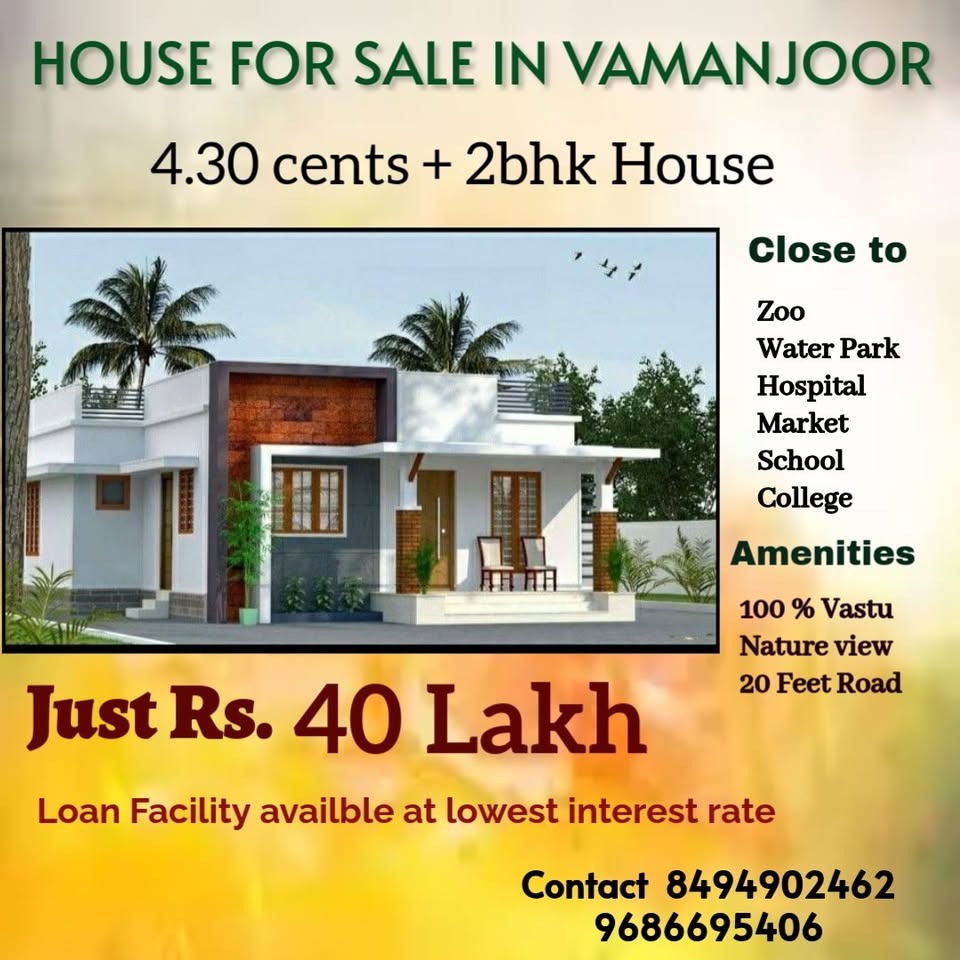 2BHK House with 4.30 Cents Land For Sale in Vamanjoor, mangalore