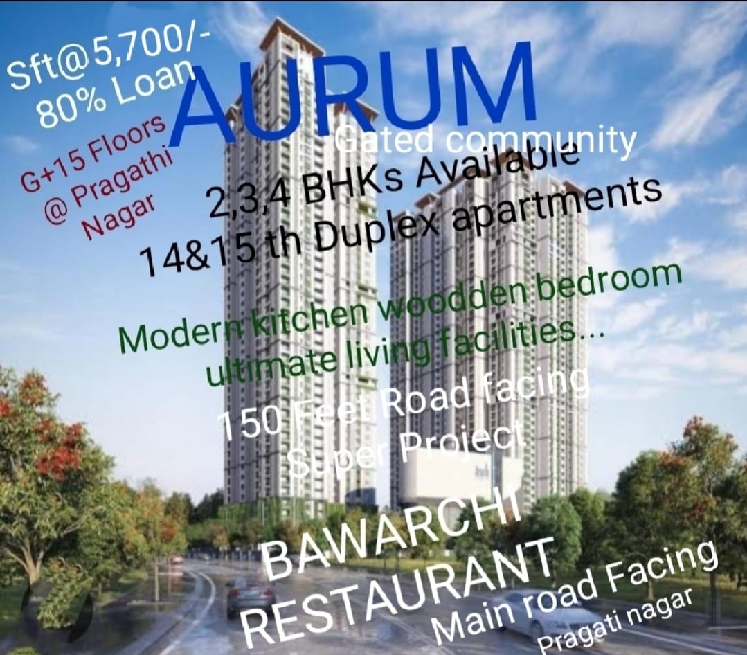 Aurum High Quality  Luxorious Gated Community  in Pragathi Nagar 
