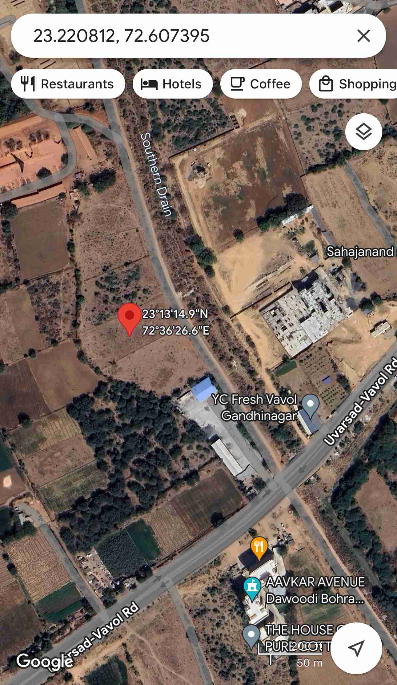 Property for sale 1.24 vigha  Agricultural land Uvarsad-Vavol Road, Gujarat