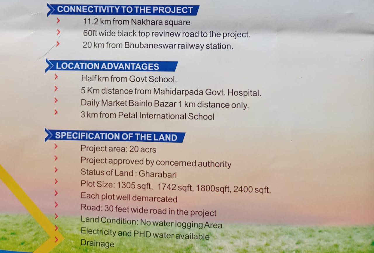 Krishna Vatika Residential Plotting Project in Harianta, Baranga, Cuttack