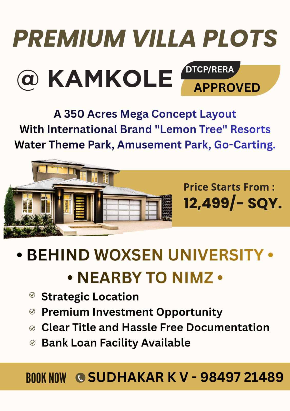 DTCP & RERA Approved  Plots For Sale At  Kamkole Hyderabad