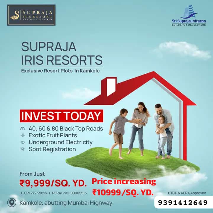 DTCP & RERA Approved Resort Plots for Sale at Supraja IRIS, Kamkole