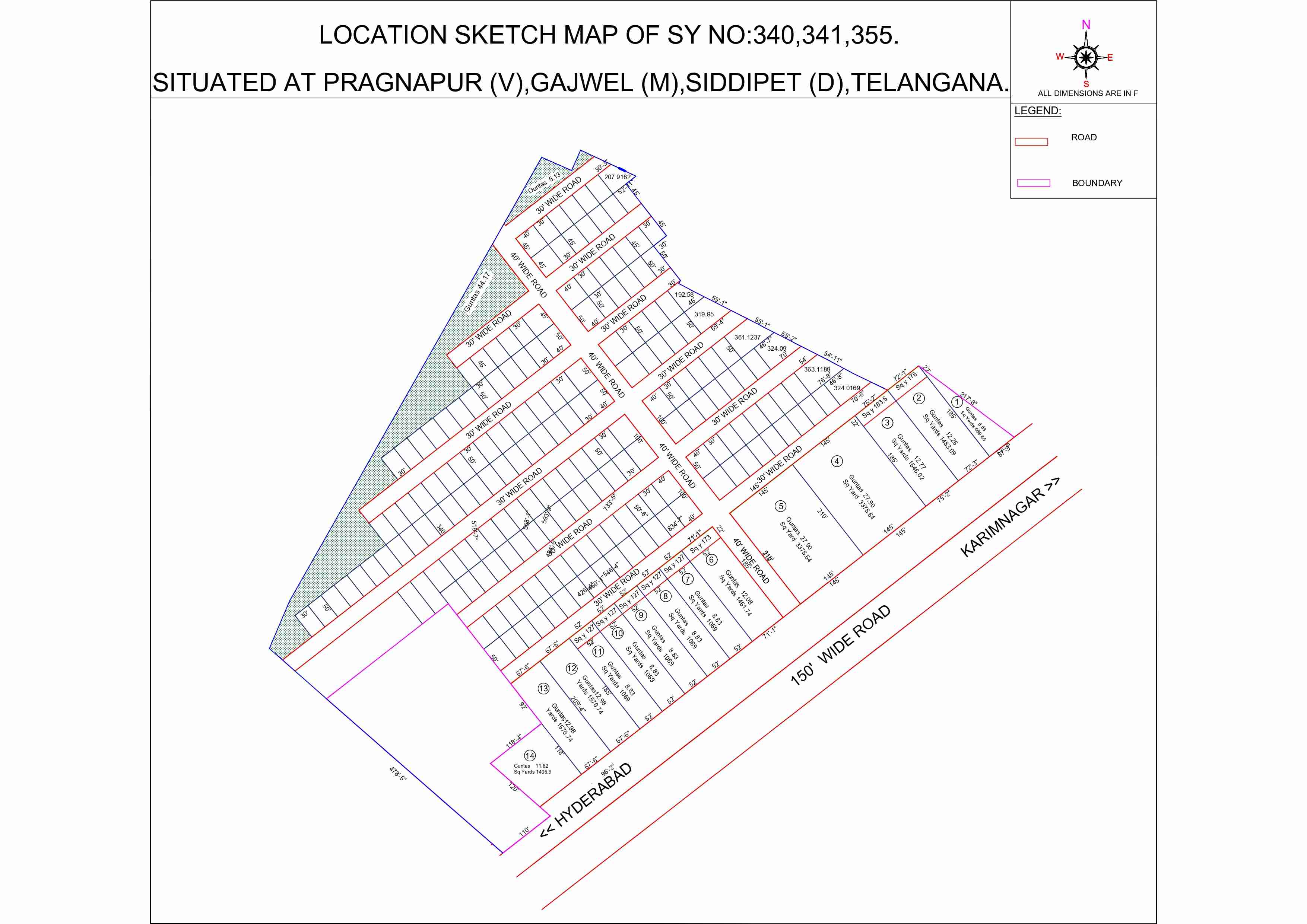Commercial Plots For Sale At Gajwel Pregnapoor 
