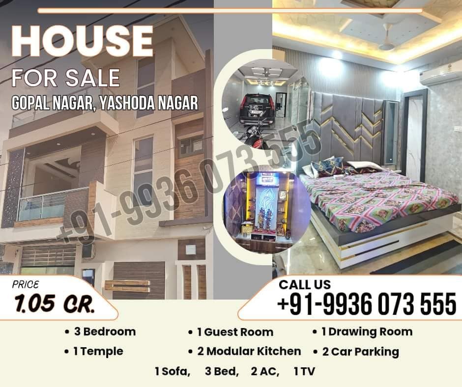 furnished flat for sale in Yashoda Nagar, Gopal Nagar,Kanpur,Uttar Pradesh