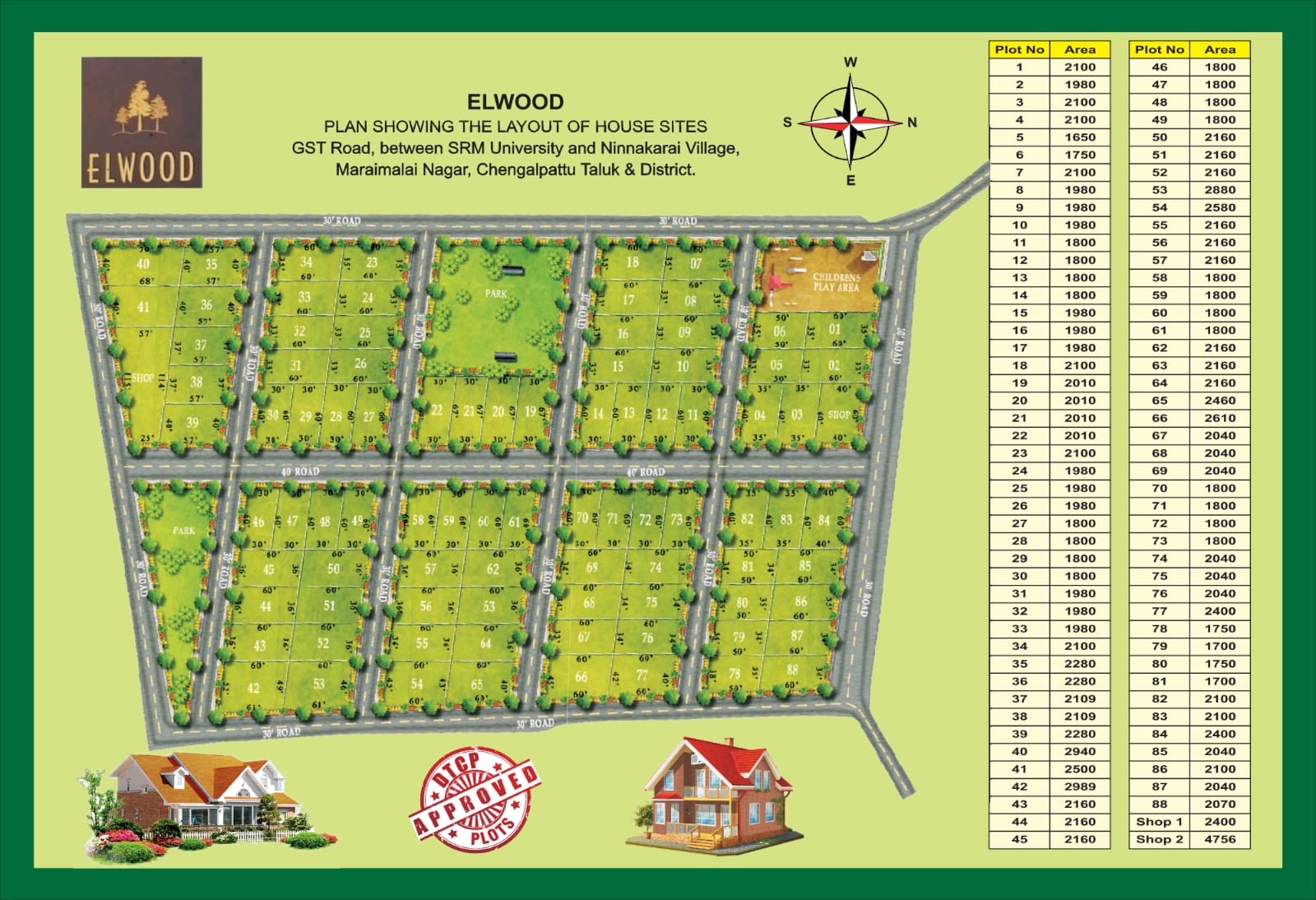 Premium Open Plots for Sale in Maraimalai Nagar El-Woods Development, Maraimalai Nagar,Kerala