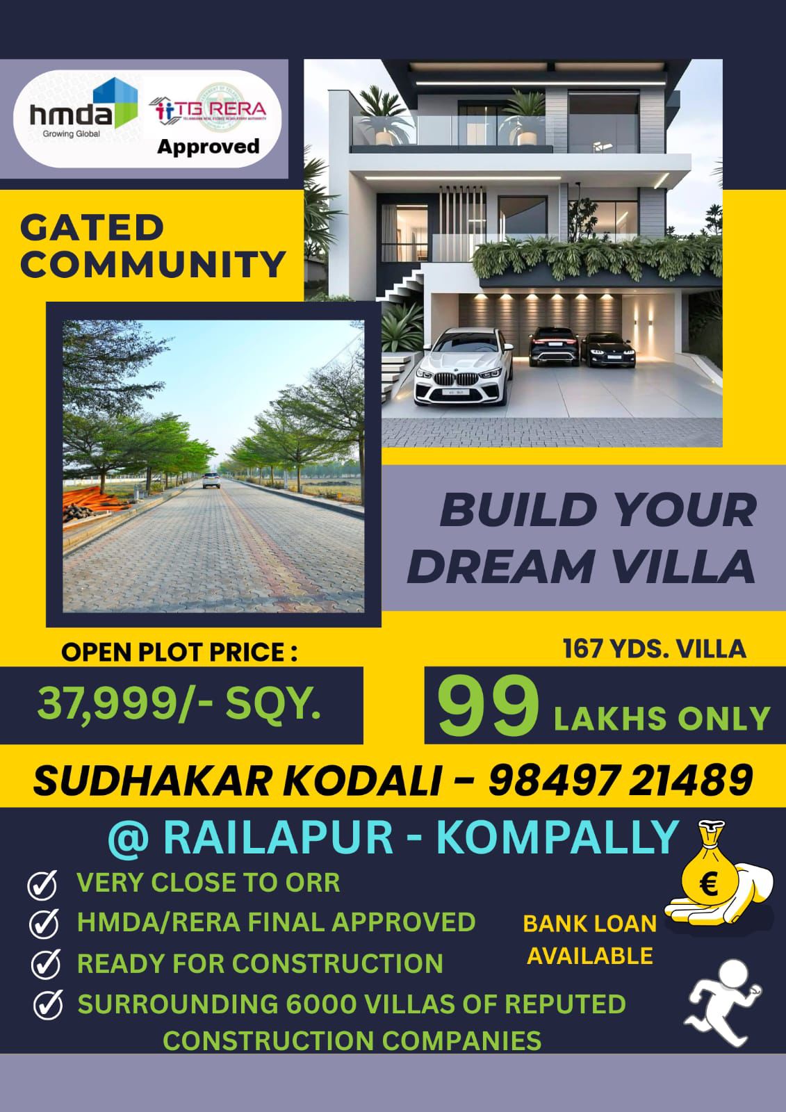G+1Villas For Sale In Railapur Kompally