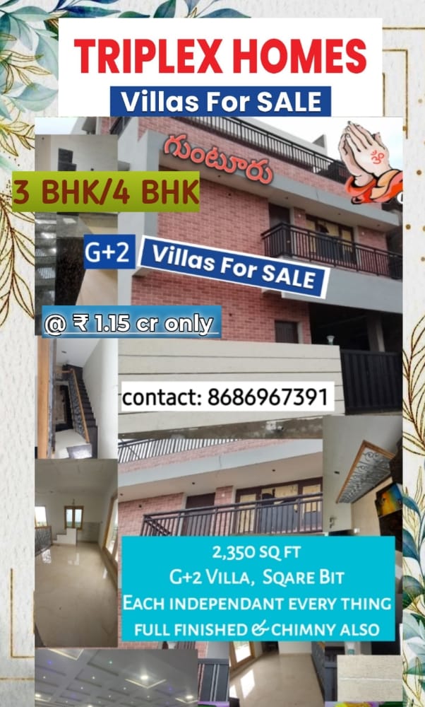 Triplex Home  villa for sale at  GUNTUR
 
