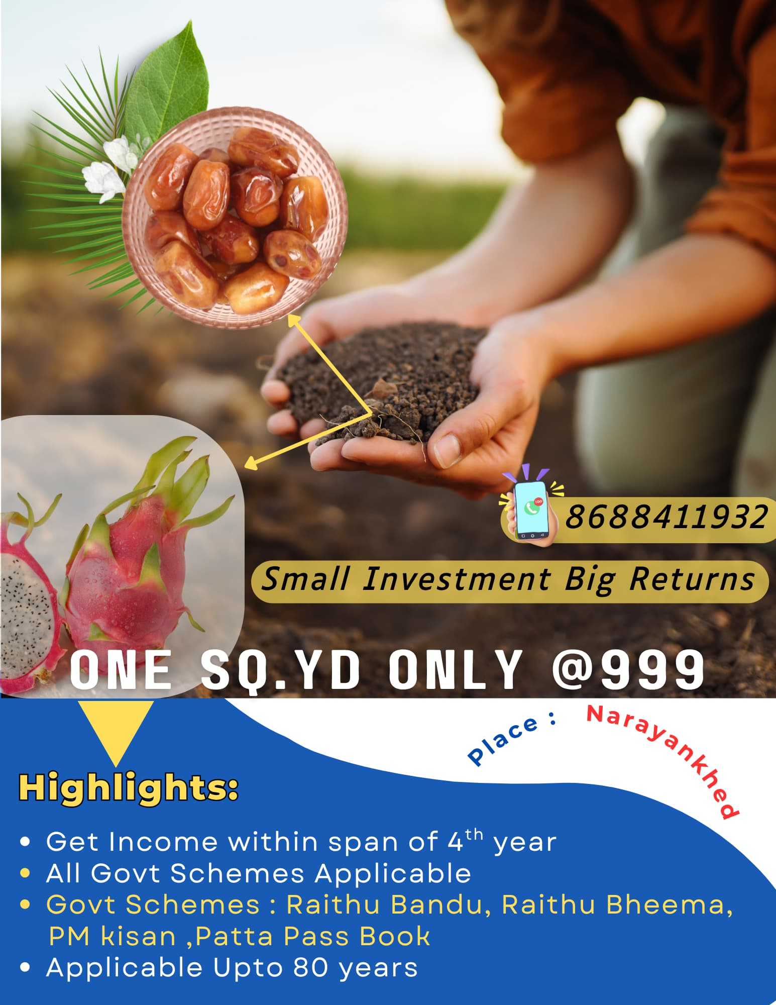 201 Sq. Yard Open Plots For Sale in Saraji pet Alair