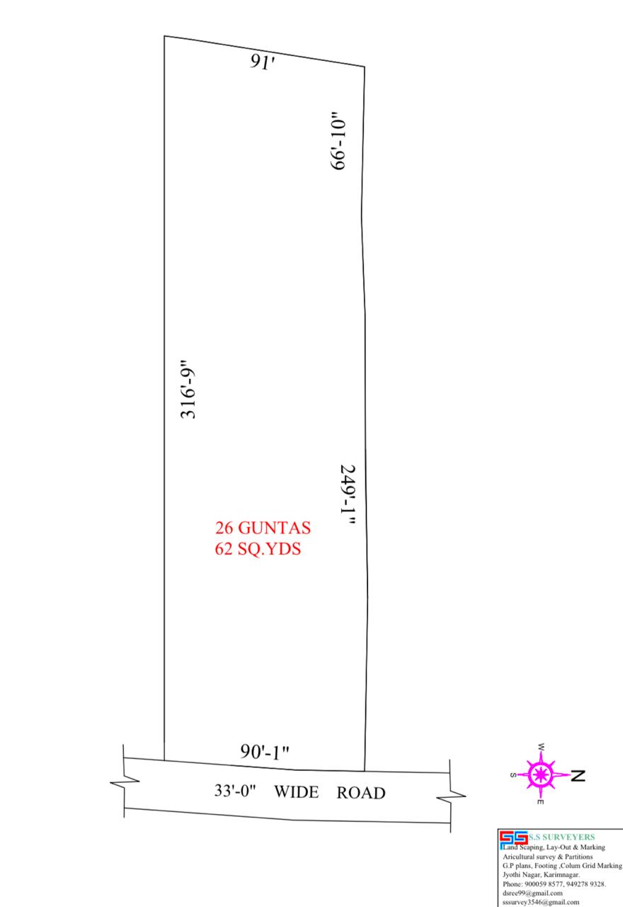 26 Guntas Land For Sale In Thigalagutta Palle Karimnagar